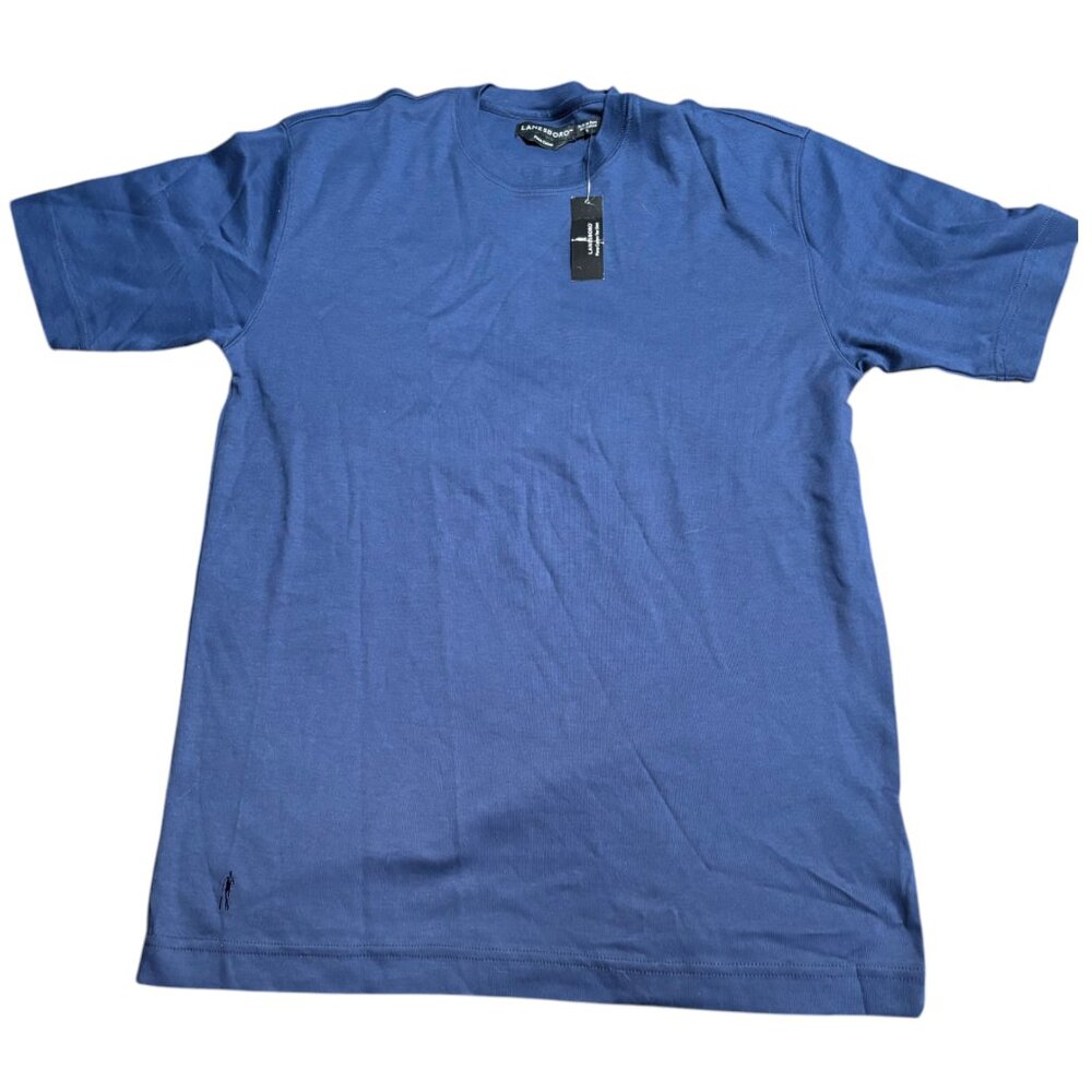 Lanesboro men's navy blue 100% Peruvian pima cotton t shirt sz‎ S NWT